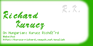 richard kurucz business card